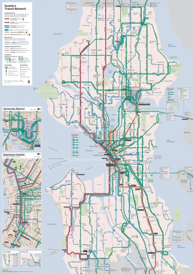 Plan des transports publics de Seattle