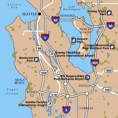 Plan des aéroports de Seattle